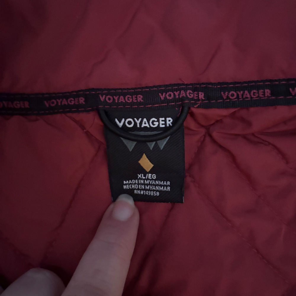 Voyager Quilted Jacket Burnt Orange Lightweight Puffer Zip Up  Collar (Women XL) - Picture 6 of 7